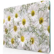 Feyza Design Papatya Desenli Cam Kesme Tablası, 20X30 Cm, Şık ve Dayanıklı Kullanım