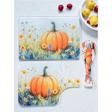 Feyza Design Pratik 3'lü Cam Sebze Meyve Doğrama ve Kesme Tahtası Seti