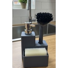 Elis Concept Sıvı Sabunluk Mutfak Seti Gri