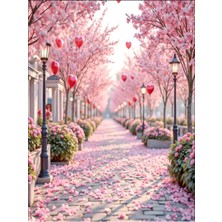 14 Şubat Sevgiler Günü 200X200 Ek Dikişli Etkinlik Kumaş Pano