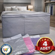 Nistabolje 4 Adet Hurç Yastık Çekyat Hurcu Eşya Taşıma ve  Baza Altı Düzenleme İçin  Koku Yapmaz Hava Alabilen Kumaş