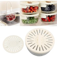 Feyza Design Çift Katmanlı Katlanabilir Saklama Kabı, Drenajlı ve Çok Amaçlı Kullanım