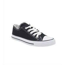 Siyah Günlük Keten Rahat Bilekli Yeşil Kısa Sneaker Spor Ayakkabı