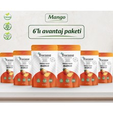 Freezeva 6'lı Paket Dondurularak Kurutulmuş Mango (Freeze Dried Mango) Freeze Dry Mango Kurusu 6X20 gr