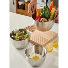 Feyza Design Çelik Çok Amaçlı Karıştırma Kase 21X10CM, Salata, Hamur, Çırpma, Yoğurma