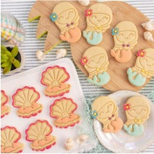 Feyza Design Iki Parça Deniz Kızı Istiridye Kurabiye Kalıbı Seti