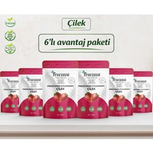 Freezeva 6'lı Paket Dondurularak Kurutulmuş Dilim Çilek (Freeze Dried Çilek) Freeze Dry Çilek Kurusu 6X15 gr