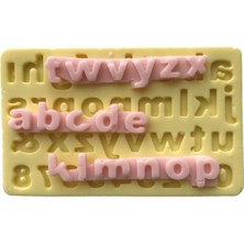 Feyza Design Alfabe Şeklinde Silikon Pasta ve Şeker Hamuru Kalıbı, 1X1X0,5 cm
