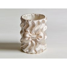 Fiyonk Detaylı Dekoratif Organizer Kalemlik / Makyaj Fırçalık