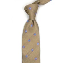 Kravatkolik Rosta Style Gold Şal Desen Italyan Ipek Kravat İK2258