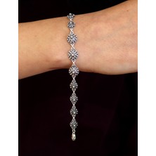 Midyat Nurtaş Gümüş Yuvarlak Kişniş Hasır Model Işlemeli Bayan Gümüş Kadın Bileklik 201025244