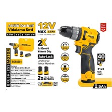 Sgs Akülü Darbeli Vidalama Seti 12 Volt (2*2.5 Ah) (Kömürsüz Motor) SGS5081
