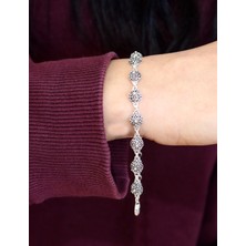 Midyat Nurtaş Gümüş Üzümlü Bereket Model 925 Ayar Gümüş Telkari Kadın Bileklik 201025235