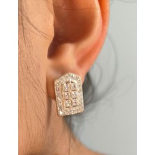 Midyat Nurtaş Gümüş Zirkon Taşlı Prenses Model Trabzon Hasırı Kadın Gümüş Küpe 201025268