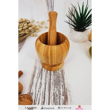 Feyza Design El Yapımı Ahşap Bambu Sarımsak Döveci, 12'li Set