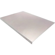 Feyza Design Paslanmaz Çelik 30X40 cm Tek Taraf Bükümlü Mutfak Koruyucu Kesme Tahtası