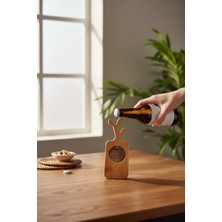 Feyza Design Yaprak Desenli Bambu Mıknatıslı Şişe Açacağı