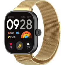 bbtech Xiaom Redmi Watch 4, Redmi Watch 5, Mi Band 9 Pro ve Mi Band 8 Pro Uyumlu Milanes Loop Metal Hasır Çelik Manyetik Kordon