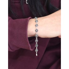 Midyat Nurtaş Gümüş Düğüm Halat Tasarım 925 Ayar Gümüş Telkari Kadın Bileklik 201025231