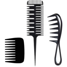 Gaman 3'lü Profesyonel Röfle ve Boya Tarak Seti - Antistatik Saç Ayırıcı ve Saç Tarama Seti