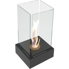 Özgürce Modern Siyah Masa Tipi Ethanol Şömine, Şık ve Sıcak Atmosfer Yaratır