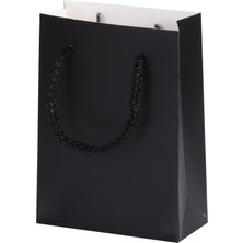 Ambalaj Pazarı Mini Hediyelik Siyah Karton Çanta 10X5X14 cm - 100 Adet