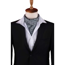 Kravatkolik Yeşil Motif Desen Erkek Fular Ascot K664