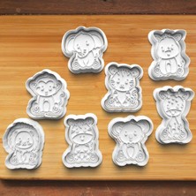 Feyza Design Sevimli Bebek Hayvanlar Kurabiye ve Şeker Hamuru Kalıp Seti