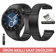 Dexmon Huawei Watch Gt Gt2 GT2E Gt3 Gt4 Gt 5 Gt 6 Pro Se Elite 46MM Uyumlu 22MM Titanyum Metal Kordon