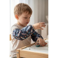 Hamur Sıvı Geçirmez Lastikli Bebek Mama Beslenme Kolluğu Seti Çocuk Aktivite Etkinlik Kol Kılıfı Galaxy