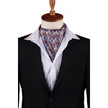 Kravatkolik Çok Renkli Mozaik Motif Desen Erkek Fular Ascot K673