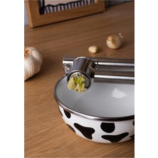 Feyza Design Paslanmaz Çelik Sarımsak Ezici, Ergonomik Tutma, Çıkarılabilir Hazne