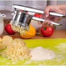 Feyza Design Paslanmaz Çelik Patates Ezipçi Büyük Hazneli Narenciye Sıkacağı