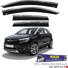 Btl Otomotiv Opel Crossland x Niken Kromlu Cam Rüzgarlığı 4lü Set 2018 ve Üstü