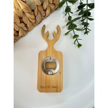 Feyza Design Geyik Figürlü Bambu Mıknatıslı Şişe Açacağı, Şık ve Kullanışlı Tasarım