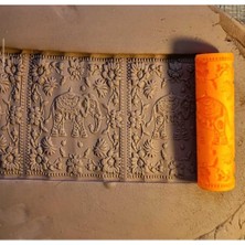 Feyza Design 10 cm Seramik-Polimer Kil Kurabiye Doku Rulosu, Dekoratif ve Yaratıcı Desen