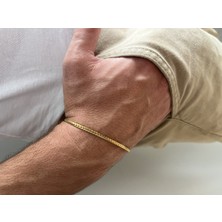 Fynbos Premium Unisex Zincir Bileklik – Altın Renk Paslanmaz Çelik Erkek Bileklik