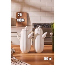 Porsima 17019 2li Pumpkin Porselen Çok Amaçlı Sunum ve Servis Yağdanlığı Yağlık Sirkelik Yağdanlık