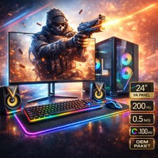 Velora Vlr Fly Ryzen 5 5500 16GB Ddr4 512GB Nvme RX550 4gb 24" 200HZ Oem Paket