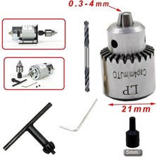 Depolife Motor İçin Anahtarlı Mandrel 3 Çeneli 5mm Mil Çaplı Mandren Okul Proje Uygulama Matkap Uçlu