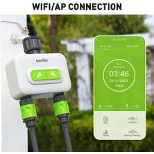 Rainpoint HTV213FRF Mini Dijital 2-Çıkışlı Wifi'li Kablosuz Hortum Su Zamanlayıcısı ve Mini Bux Hub