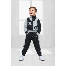 Black Steel Şal Yaka Garnili Parçalı Eşofman Takımı