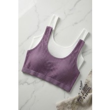 Underwear Bodyway 2'li Paket Fitilli Bralet Büstiyer Esnek Sütyen Günlük Spor Crop Top