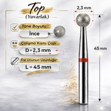 Mia Professional Vladmiva Elmas Freze Başlık Top – Yumuşak Sertlik (Kırmızı) 0,23 mm – adet fiyatı
