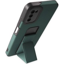 isiltikidsmoda Newface Samsung Galaxy A03S Kılıf Mega Standlı Silikon - Yeşil