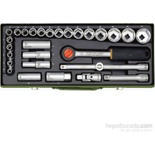 Proxxon 23000 1/2" Cırcır Kollu 29 Parçalı Lokma Takımı