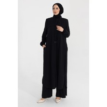Kadeem Giyim Sanem Ikili Takım Viskon Yıldız Kumaş Siyah - 422606
