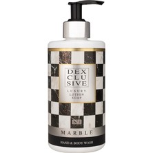 Dexclusive Luxury Banyo Konsepti Losyonlu Sıvı Sabun 400 ml Beyaz Marble Series No:1 Özellikli