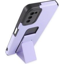 isiltikidsmoda Newface Samsung Galaxy A03S Kılıf Mega Standlı Silikon - Lila