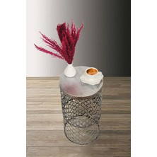 Venon Aydınlatma Sehpa Siyah Gümüş Patine